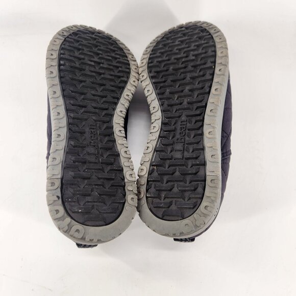 L.L. Bean Ultralight PrimaLoft Slip On Shoes Womens M Black Waterproof Slippers - Picture 8 of 8